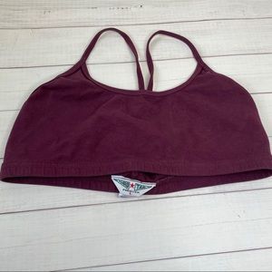 Hard Tail deep red sports bra